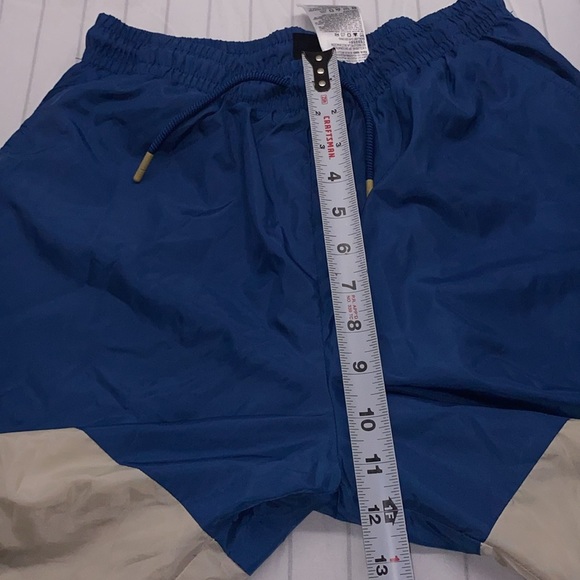 Jordan Blue and Cream Swim Trunks, Elastic Waistband Essential Woven Shorts L - Picture 6 of 12